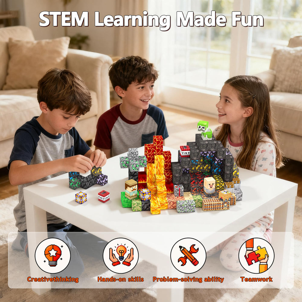 Laoren Magnetic Building Blocks track system demonstrates magnetic pathways