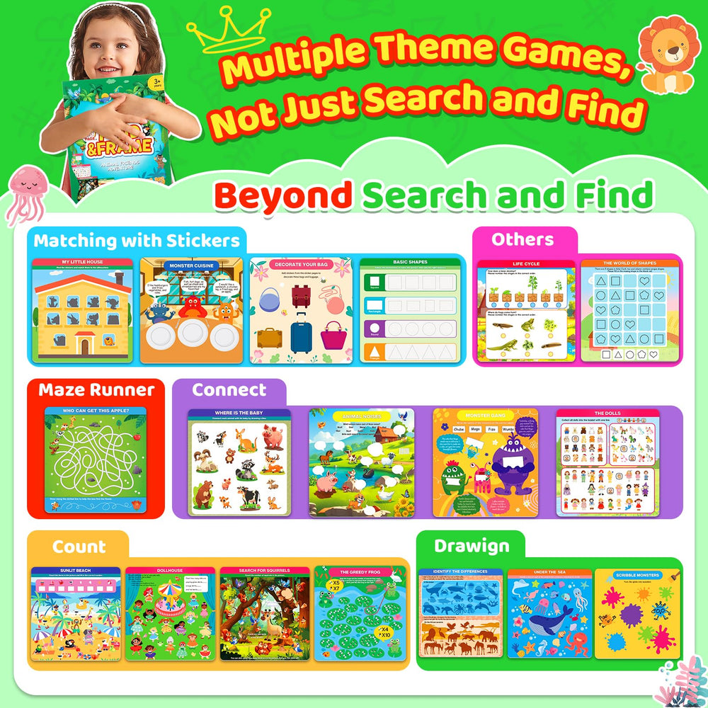 LAOSLAISI double-sided mats showing 28 activities for focused learning on the go