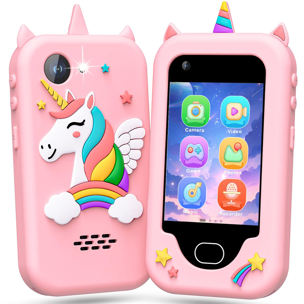 Lapare Kids Smart Phone front view highlighting kid-friendly design for safe learning