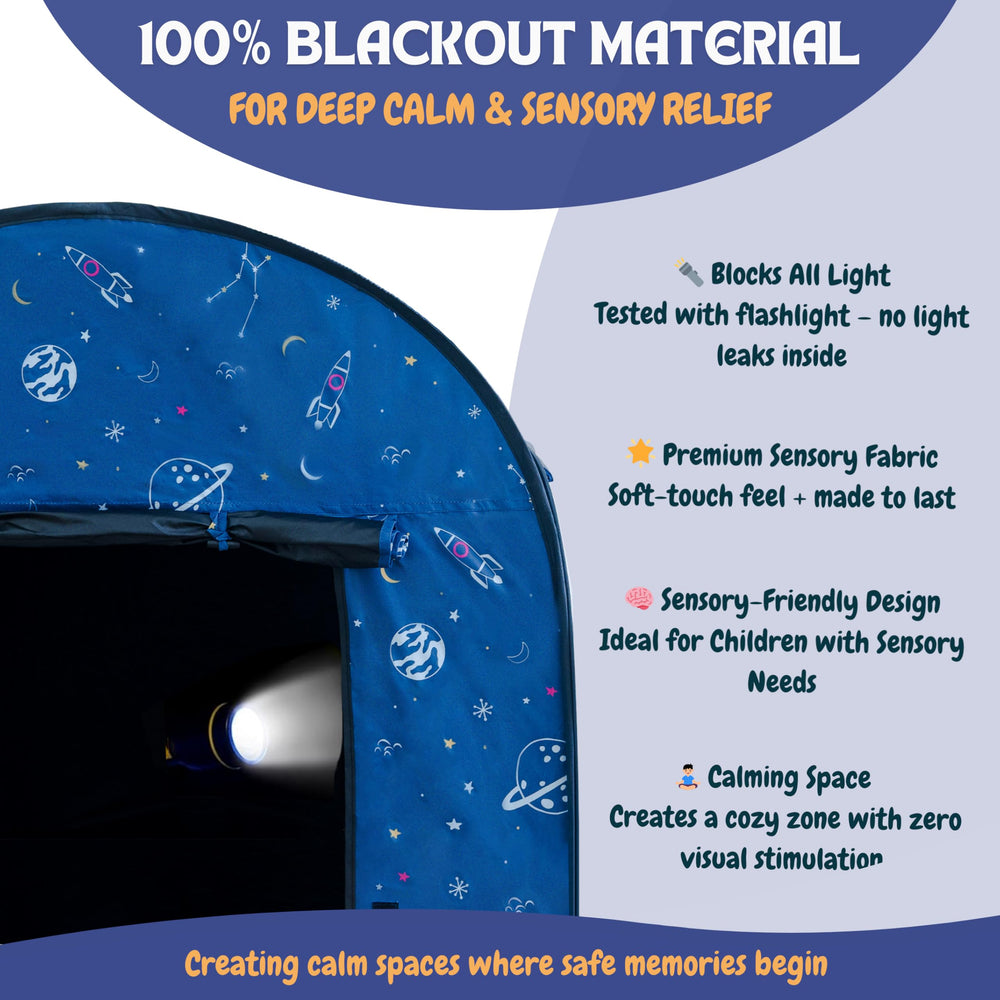L'Arche sensory tent dual windows promote airflow while maintaining a private hideaway.