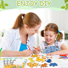 LARDUX 24 paintbrushes with comfortable grips for kids