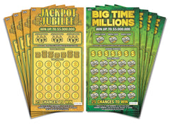 Larkmo Big Time Millions front design with authentic scratch-off look for pranks