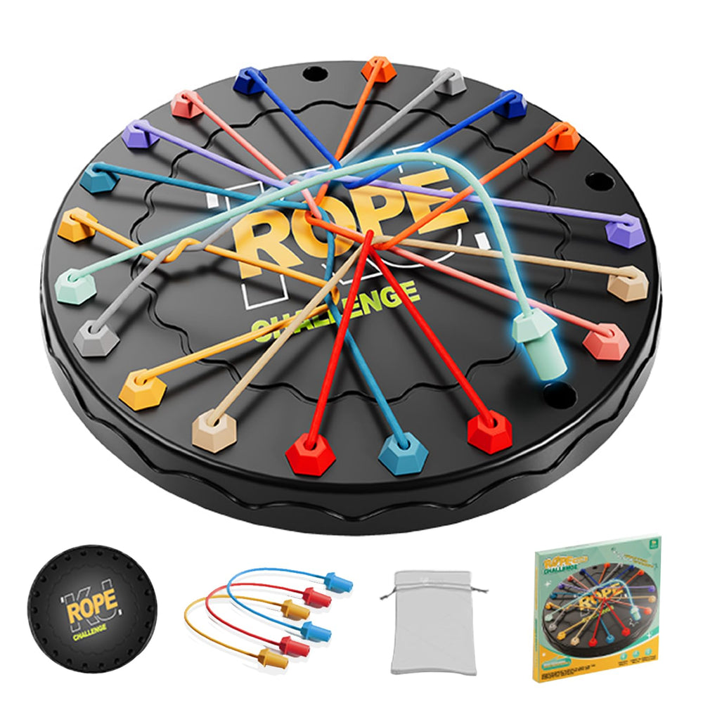 Lartoys Rope Untangling board setup for an engaging family challenge
