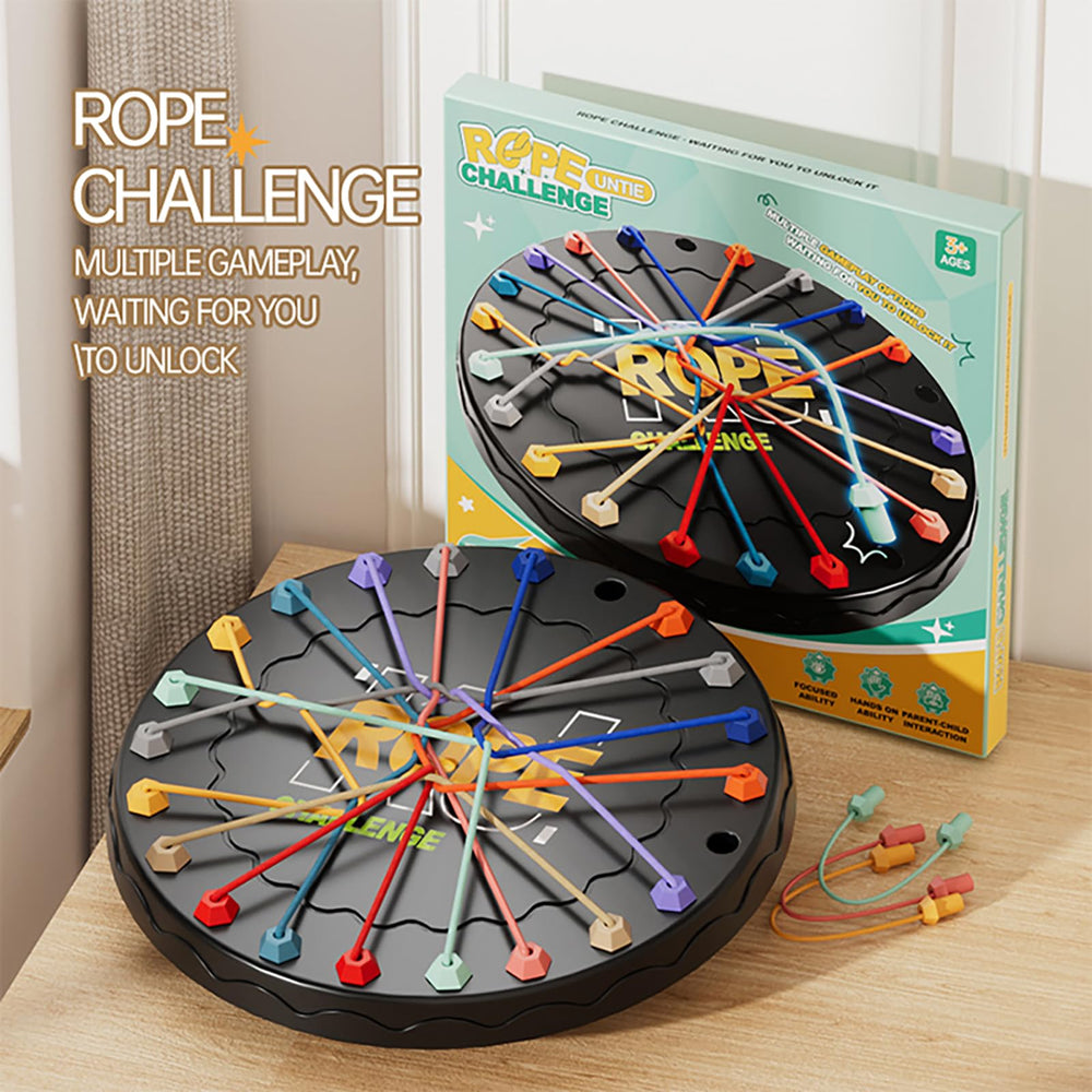 Lartoys Rope Untangling ropes display the 10 strands for knot puzzles
