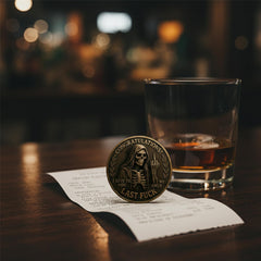 Last Fuck to Give coin side B, double-sided detail for visibility.