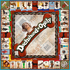 Late for the Sky Dachshund-Opoly play money for easy exchanges.