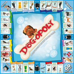 Dog houses and bones in Dog-Opoly offer sturdy components for play