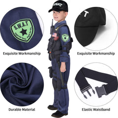 Latocos SWAT hat, sunglasses, and badge complete the look