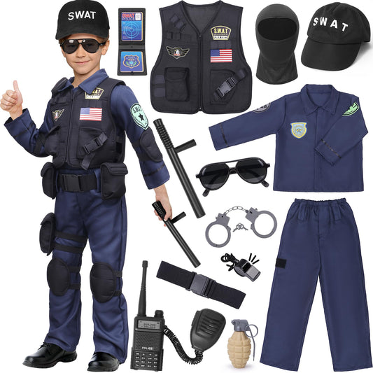 Latocos SWAT police costume kit front view for imaginative play