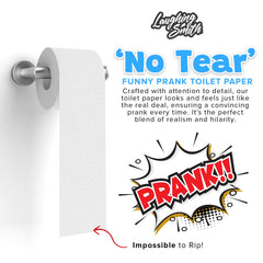 Laughing Smith No Tear Prank Toilet Paper closeup texture, dense yet soft for realistic pranks.