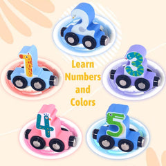 Lauon wooden train track letters and numbers aids early literacy through exploration.