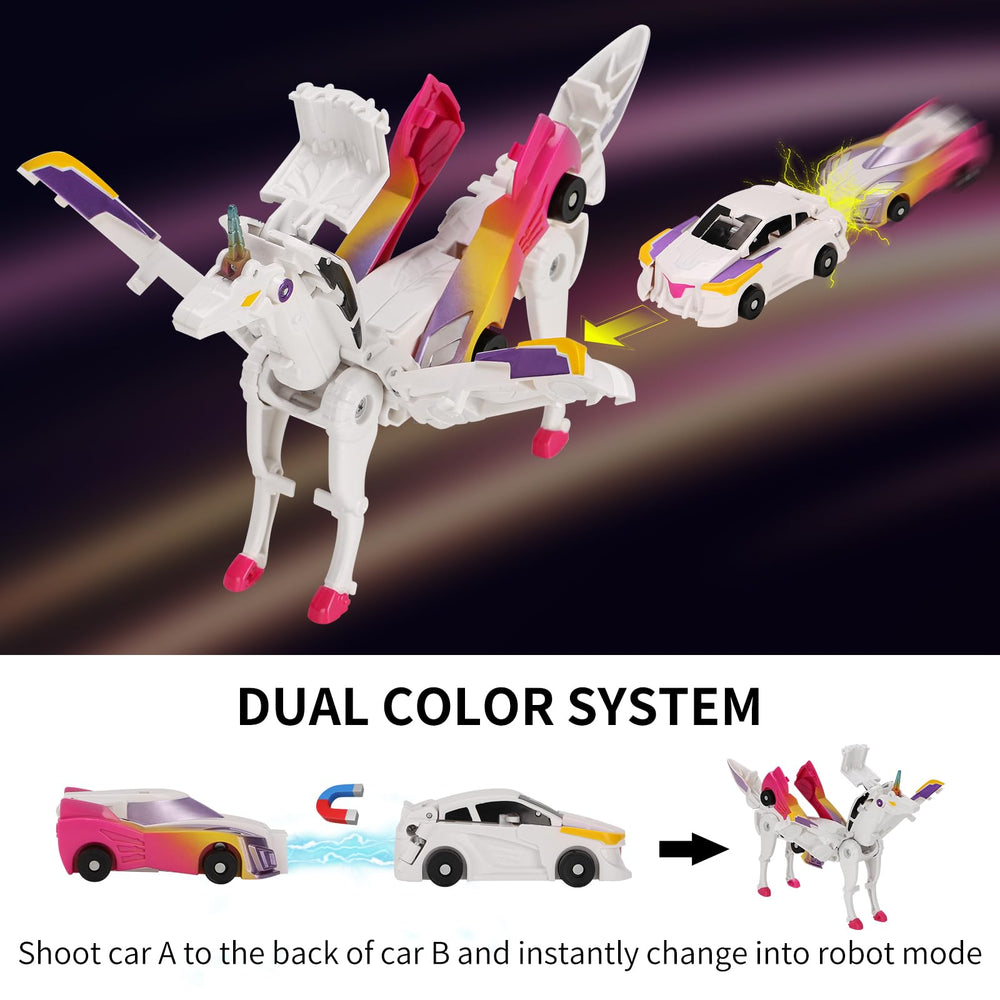 Lavekywasa transforming robot unicorn shows versatile play and storytelling