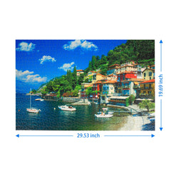 Lavievert Lake Como puzzle suits adults and kids for teamwork.