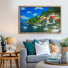 Lavievert Lake Como art puzzle encourages focus and visual-spatial skills.
