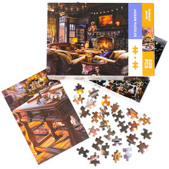 Lavievert 500pc puzzle finished size 20.47 by 14.96 inches for display.