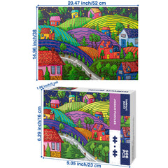 Lavievert 500pc puzzle: unique cut pieces improve alignment and satisfying solving