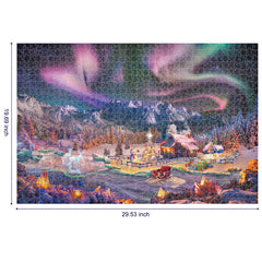 Lavievert jigsaw puzzle aurora scene enhances relaxation and cognitive engagement