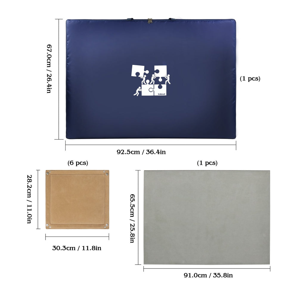 Lavievert puzzle board detachable plateau enables flexible workspace at home or while traveling.