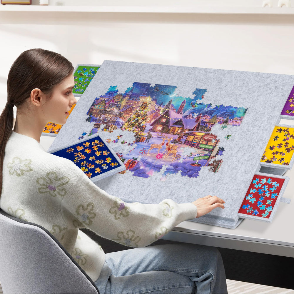 Lavievert lightweight puzzle board offers easy portability for puzzle fans