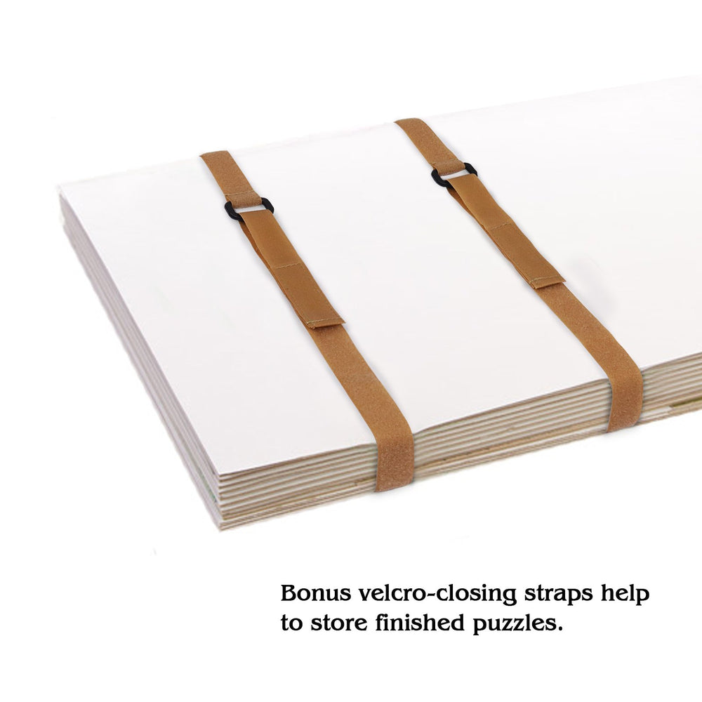 Lavievert puzzle board portable handle eases transport to parks or gatherings.