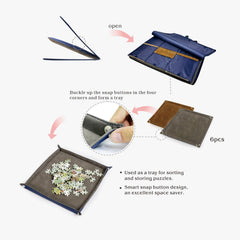 Lavievert puzzle board back see-through slot keeps puzzle names visible for quick identification.