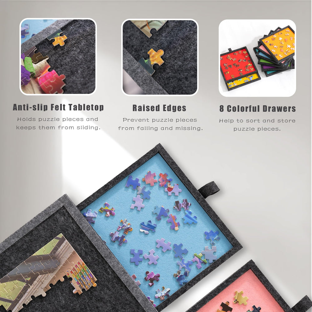 Lavievert puzzle board tilting angle 29 degrees for comfortable puzzling.