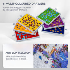 Lavievert puzzle board shows large 40.9 by 30.7 inch usable area for big puzzles