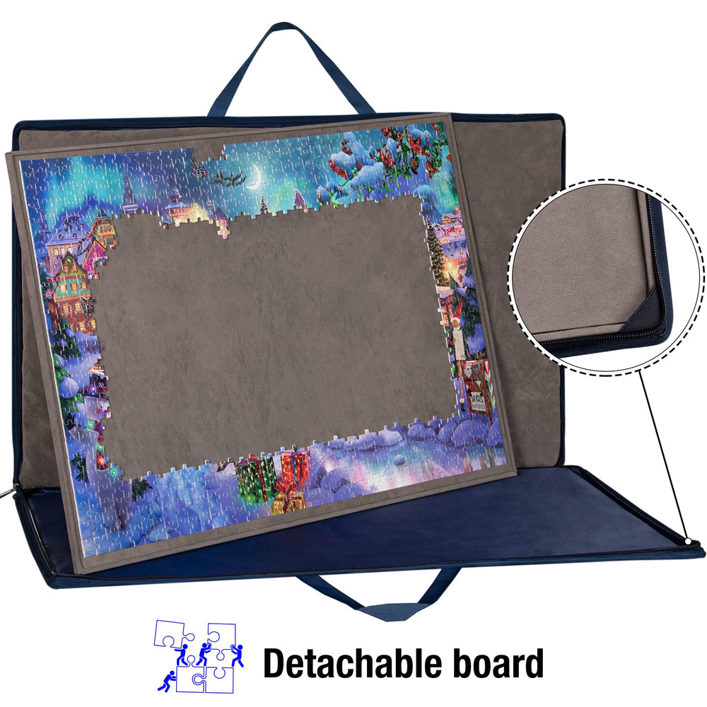Lavievert puzzle-case four-trays helps organize jigsaw pieces efficiently.