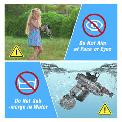 Lawdiey water gun military-style design appeals to kids and adults