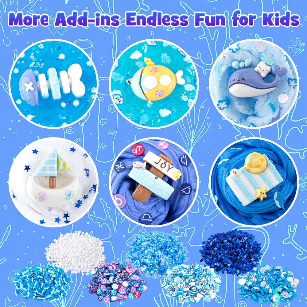 LAWOHO Blue Butter Slime packs offer soft, non-sticky stretch for easy molding.