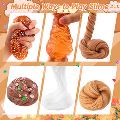 LAWOHO cloud slime stretch demonstrates fluffy texture that slowly elongates