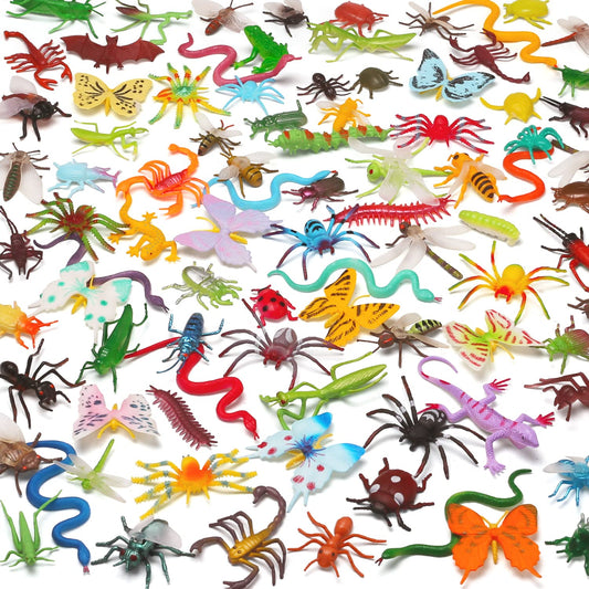 Laxdacee 100 Pcs mini bugs ant β durable insect figure for science play.
