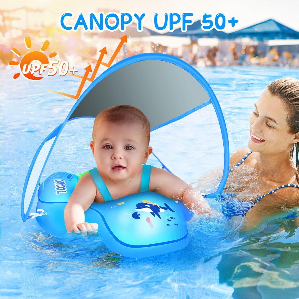 LAYCOL anti flip design keeps baby securely upright in the pool