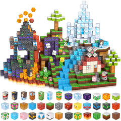 LAYVIC 200pcs magnetic blocks set for imaginative play and STEM exploration