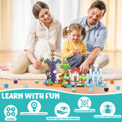 LAYVIC magnetic blocks for kids inspire sturdy constructions and confident stacking