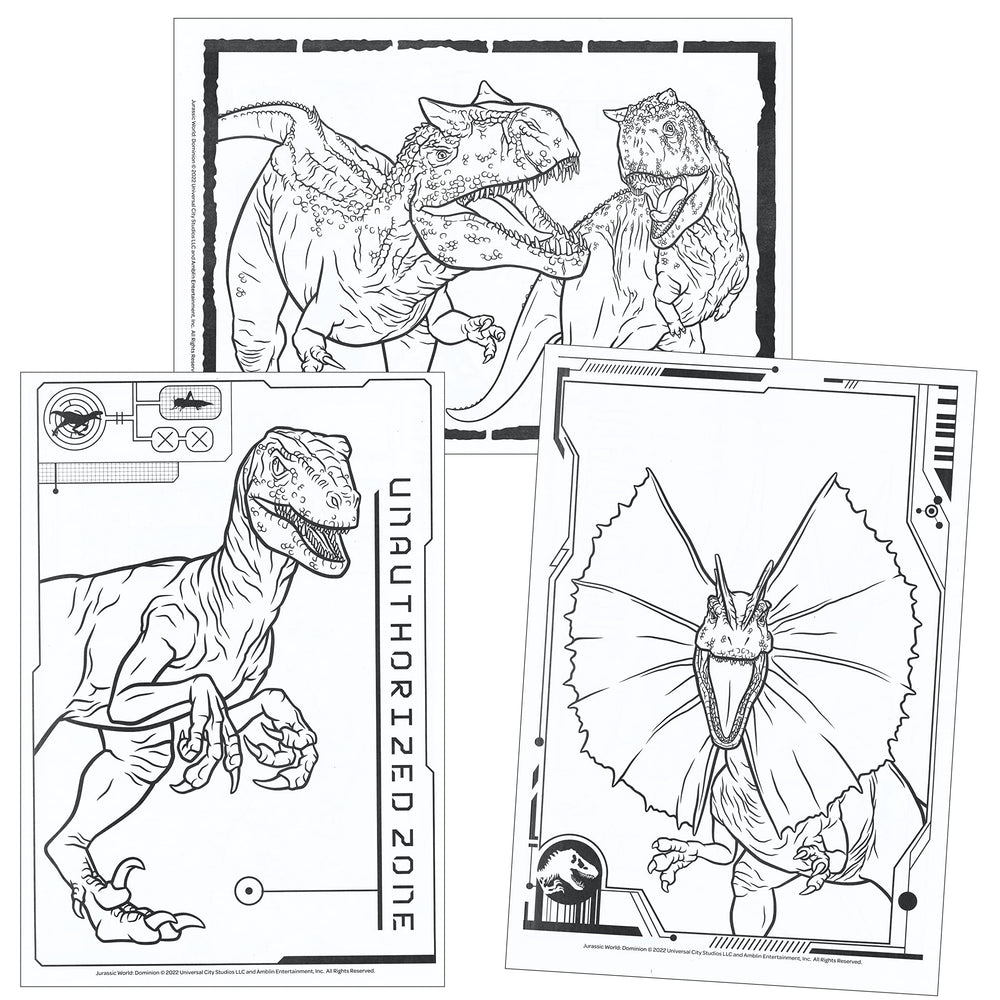 Lazy Days Jurassic World coloring pages offer varied scenes to boost creativity.