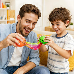 LBKKC vomiting egg slime squeeze action for satisfying tactile play.