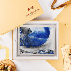 LCDOCLAK Sand Art with bubbles and water elements invites tranquil observation.