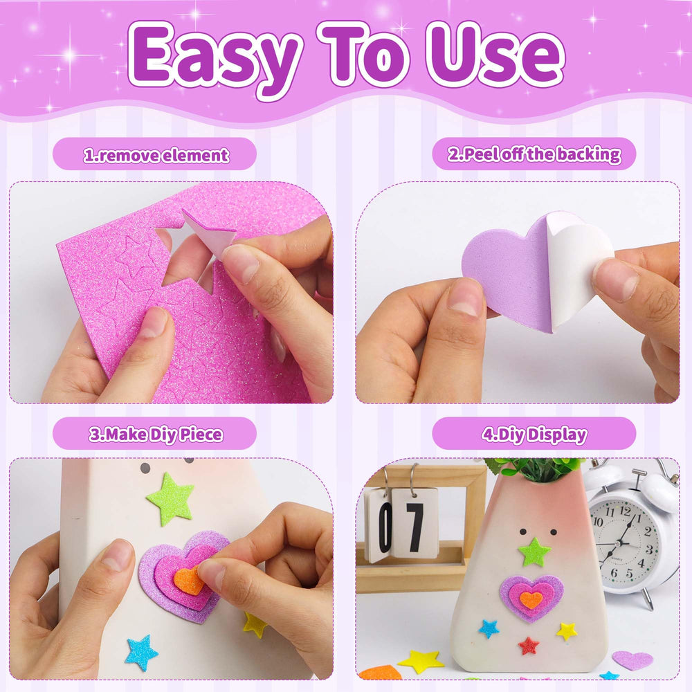 Lckaent craft kit foam stickers for kids projects