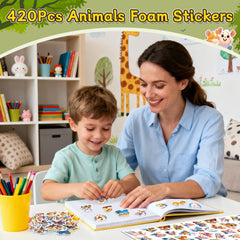 Lckaent farm animal foam stickers, cheerful chickens for school projects