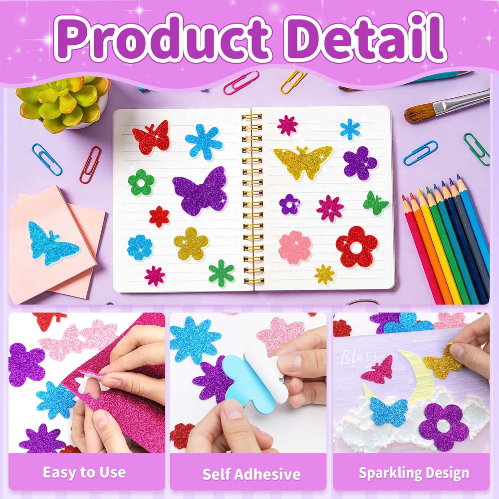 Lckaent self-adhesive flowers for clean, mess-free application on various surfaces