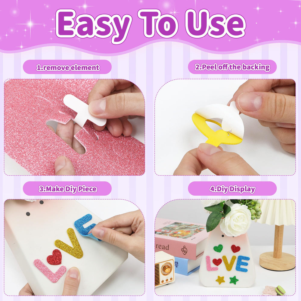 Children crafting with Lckaent letters for scrapbooks