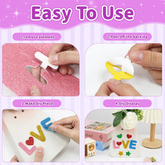 Children crafting with Lckaent letters for scrapbooks