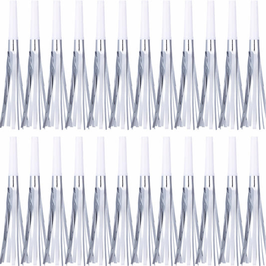 LCPQMZGH 24-pack silver noise makers add party fun and sparkle