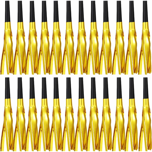 LCPQMZGH gold glitter fringed noise maker horn adds festive sparkle for celebrations