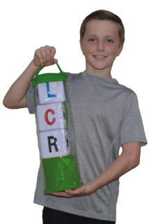 LCR Big Left Center Right dice game with EVA foam dice for safe play
