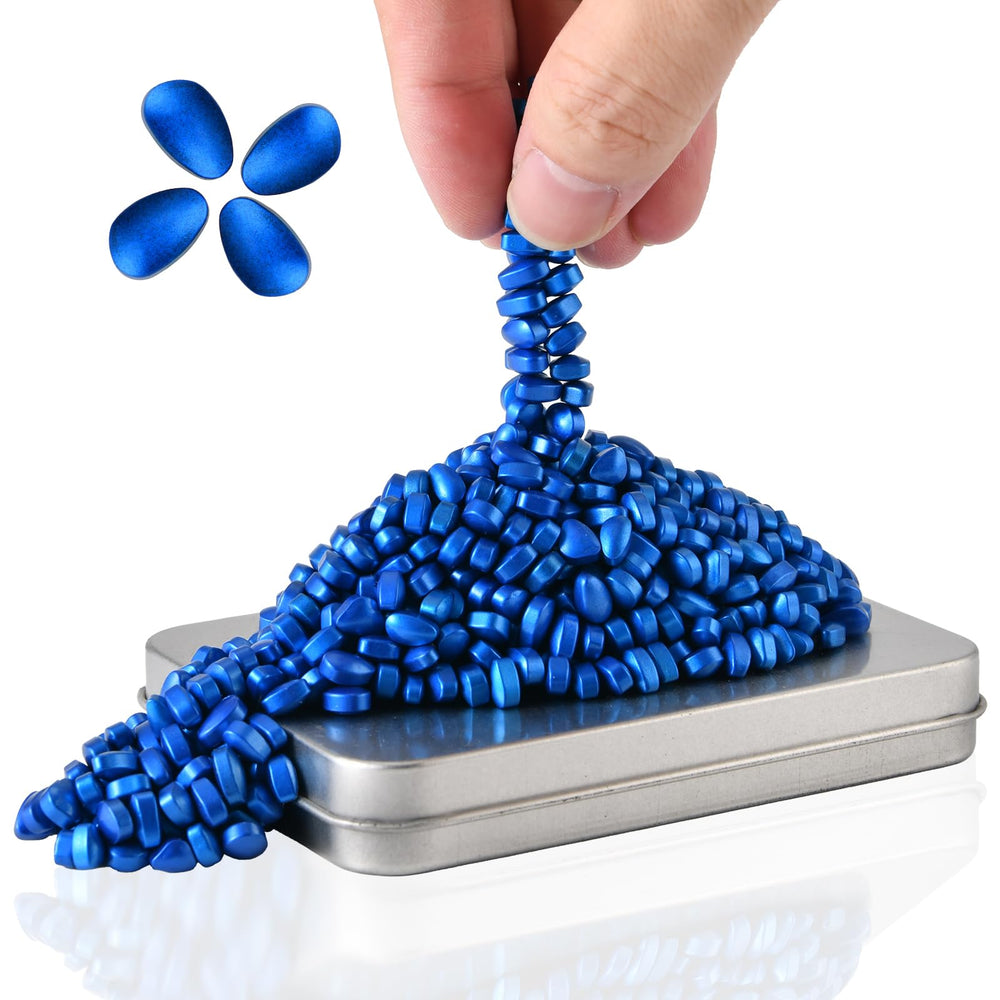 LCVUUK Magnetic Putty Rocks blue pebble closeup for tactile play