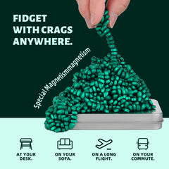 LCVUUK Putty Rocks cyan pebbles texture and magnetic detail.