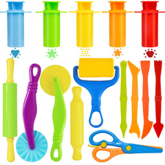 LCY WEDSHI dough tool set in vivid colors encourages imaginative play and fine motor skills.