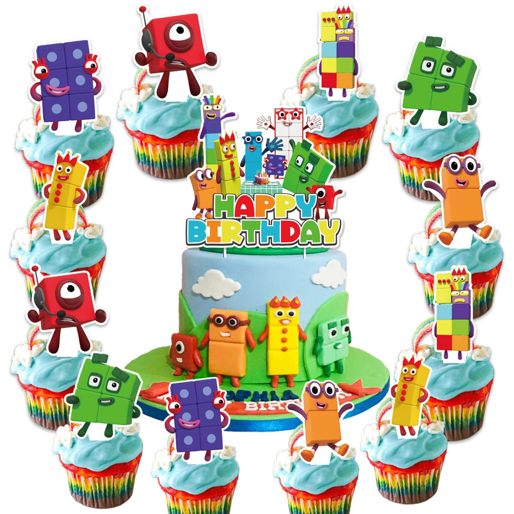 LDAKZFV number blocks cake topper for birthdays